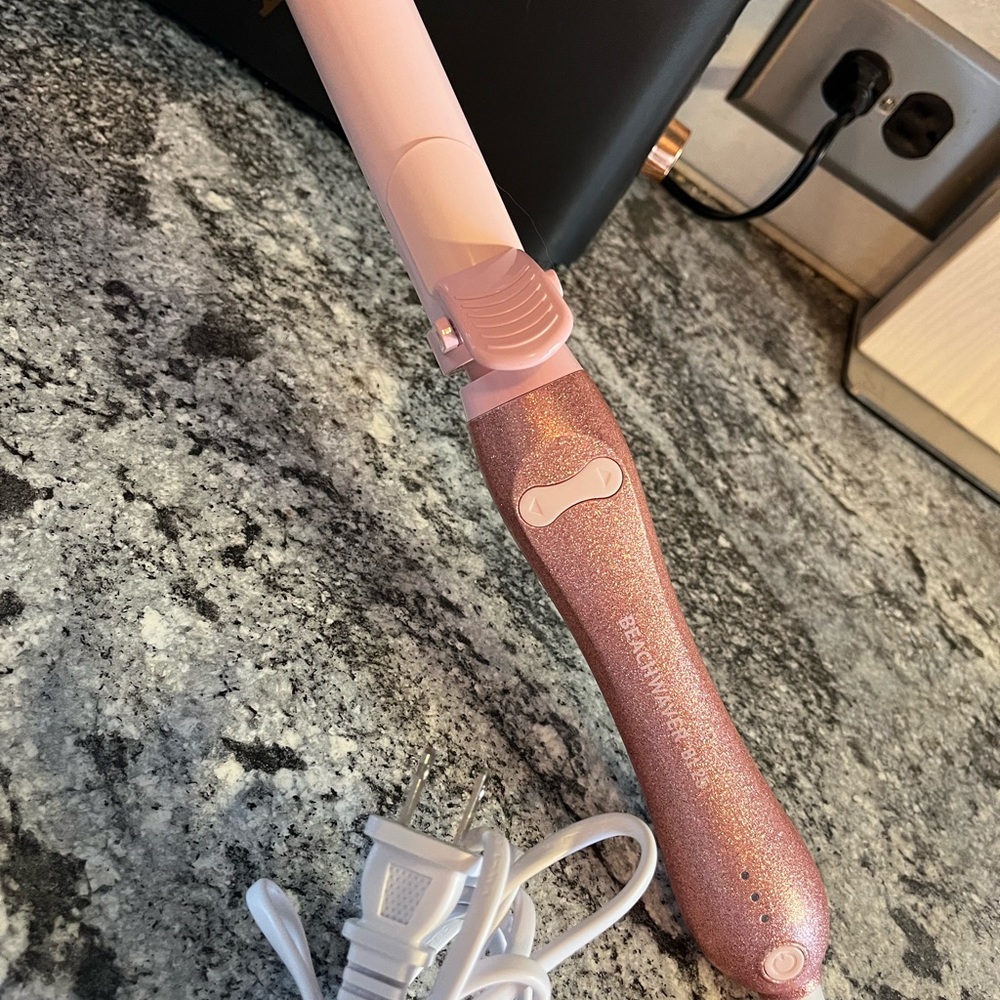 Beachwaver Pink Glitter 1.25 Inch Rotating Curling Iron B-Series